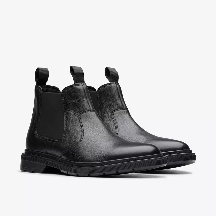 Burchill Up zwarte leren Chelsea boots voor heren Burchill Up zwarte leren Chelsea boots voor heren