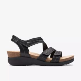 Calenne Clara zwarte Wedges voor dames