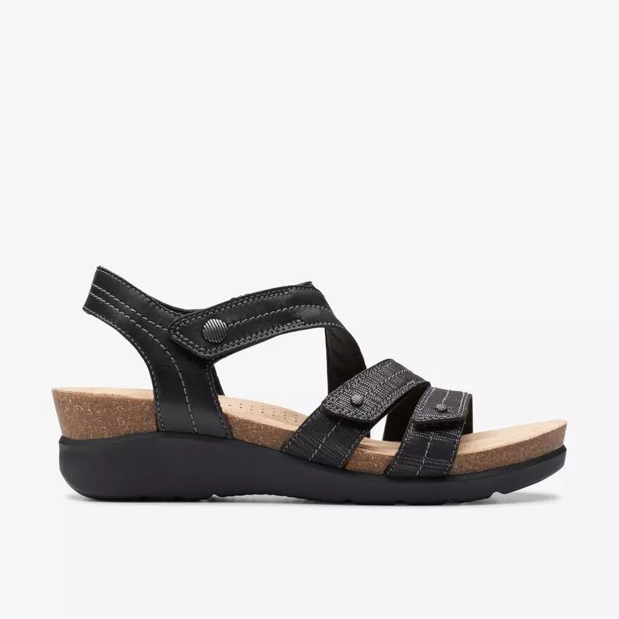 Calenne Clara zwarte Wedges voor dames Calenne Clara zwarte Wedges voor dames