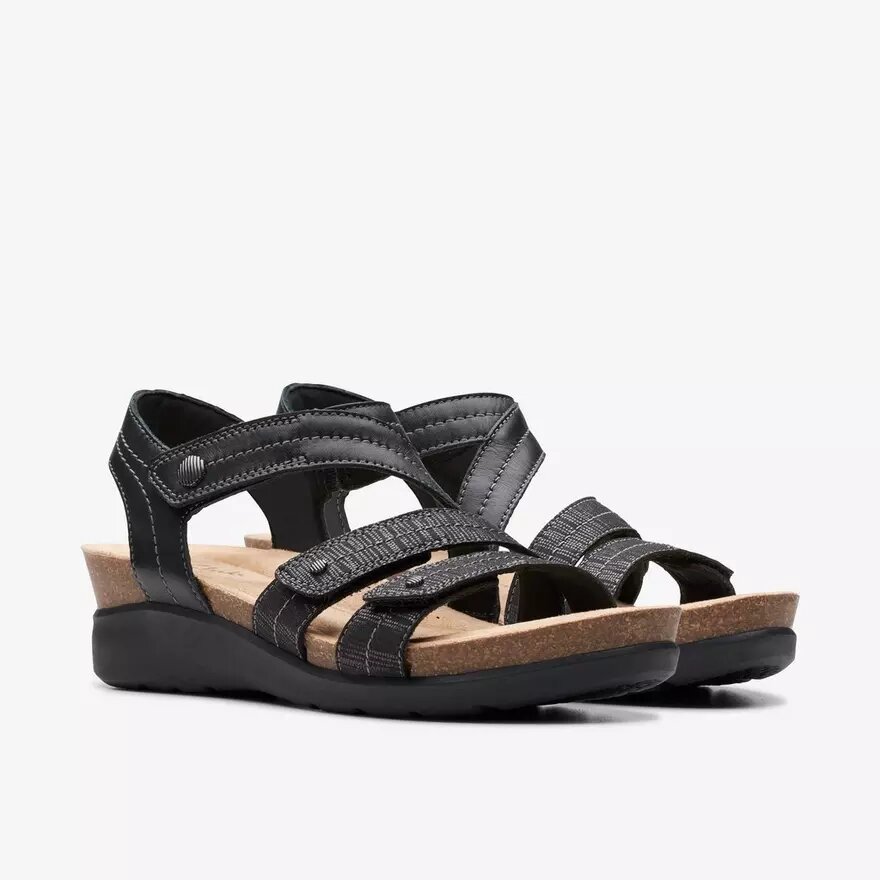 Calenne Clara zwarte Wedges voor dames Calenne Clara zwarte Wedges voor dames