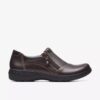 Carleigh Ray donkerbruine leren Slip-ons voor dames Carleigh Ray donkerbruine leren Slip-ons voor dames