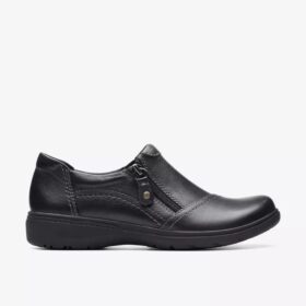 Carleigh Ray zwarte leren Slip-ons voor dames