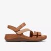 Cecily Mix beige combinatie platte sandalen voor dames