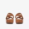 Cecily Mix beige combinatie platte sandalen voor dames