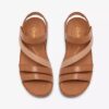 Cecily Mix beige combinatie platte sandalen voor dames