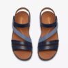 Cecily Mix blauwe platte sandalen voor dames