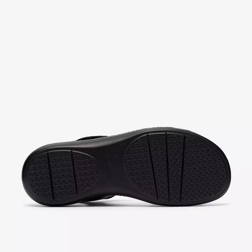 Cecily Mix zwarte platte sandalen voor dames Cecily Mix zwarte platte sandalen voor dames