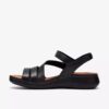 Cecily Mix zwarte platte sandalen voor dames Cecily Mix zwarte platte sandalen voor dames