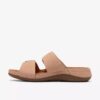 Cecily Step beige platte sandalen van nubuck voor dames Cecily Step beige platte sandalen van nubuck voor dames