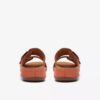 Cecily Step platte sandalen voor dames in gebrand oranje