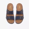Cecily Step platte sandalen voor dames in marineblauw nubuck