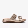 Cecily Step platte sandalen voor dames van champagnekleurig leer Cecily Step platte sandalen voor dames van champagnekleurig leer