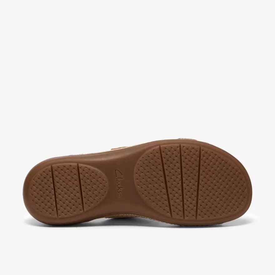 Cecily Step platte sandalen voor dames van champagnekleurig leer Cecily Step platte sandalen voor dames van champagnekleurig leer