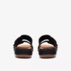 Cecily Step zwarte platte sandalen van nubuck voor dames Cecily Step zwarte platte sandalen van nubuck voor dames