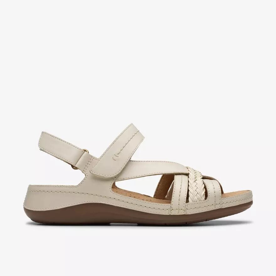 Cecily Strap crèmekleurige leren Sandalen met bandjes voor dames Cecily Strap crèmekleurige leren Sandalen met bandjes voor dames