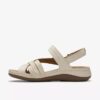 Cecily Strap crèmekleurige leren Sandalen met bandjes voor dames Cecily Strap crèmekleurige leren Sandalen met bandjes voor dames