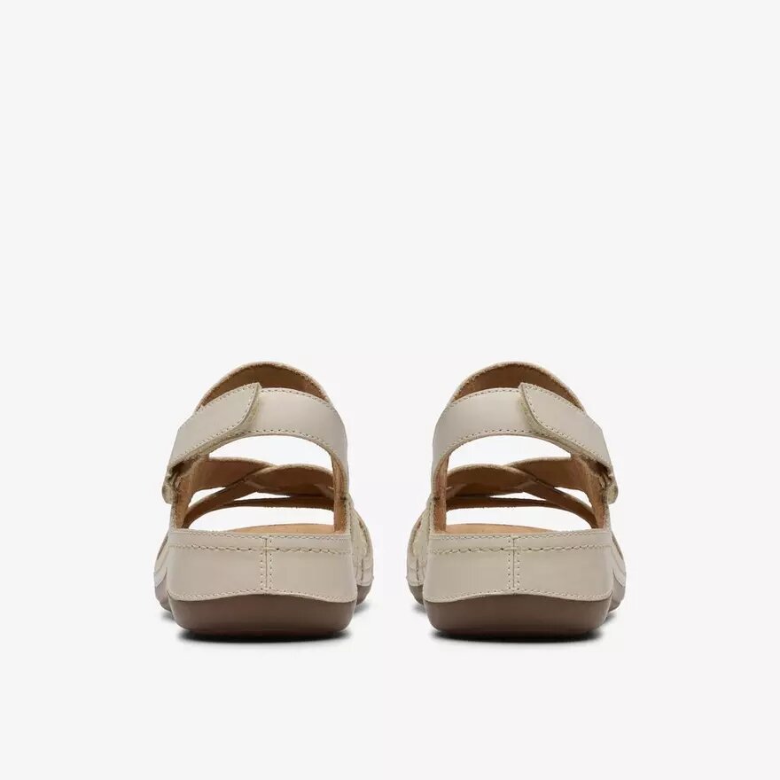 Cecily Strap crèmekleurige leren Sandalen met bandjes voor dames Cecily Strap crèmekleurige leren Sandalen met bandjes voor dames