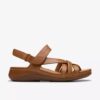 Cecily Strap tan combinatiesandalen met bandjes voor dames Cecily Strap tan combinatiesandalen met bandjes voor dames