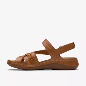 Cecily Strap tan combinatiesandalen met bandjes voor dames