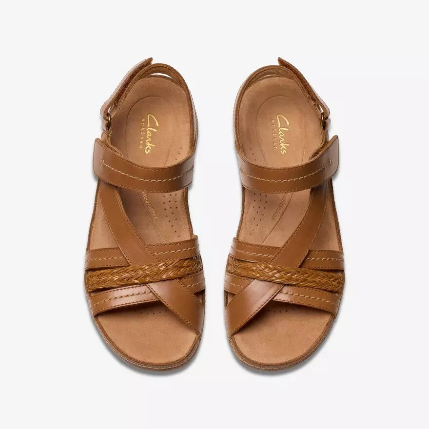 Cecily Strap tan combinatiesandalen met bandjes voor dames Cecily Strap tan combinatiesandalen met bandjes voor dames