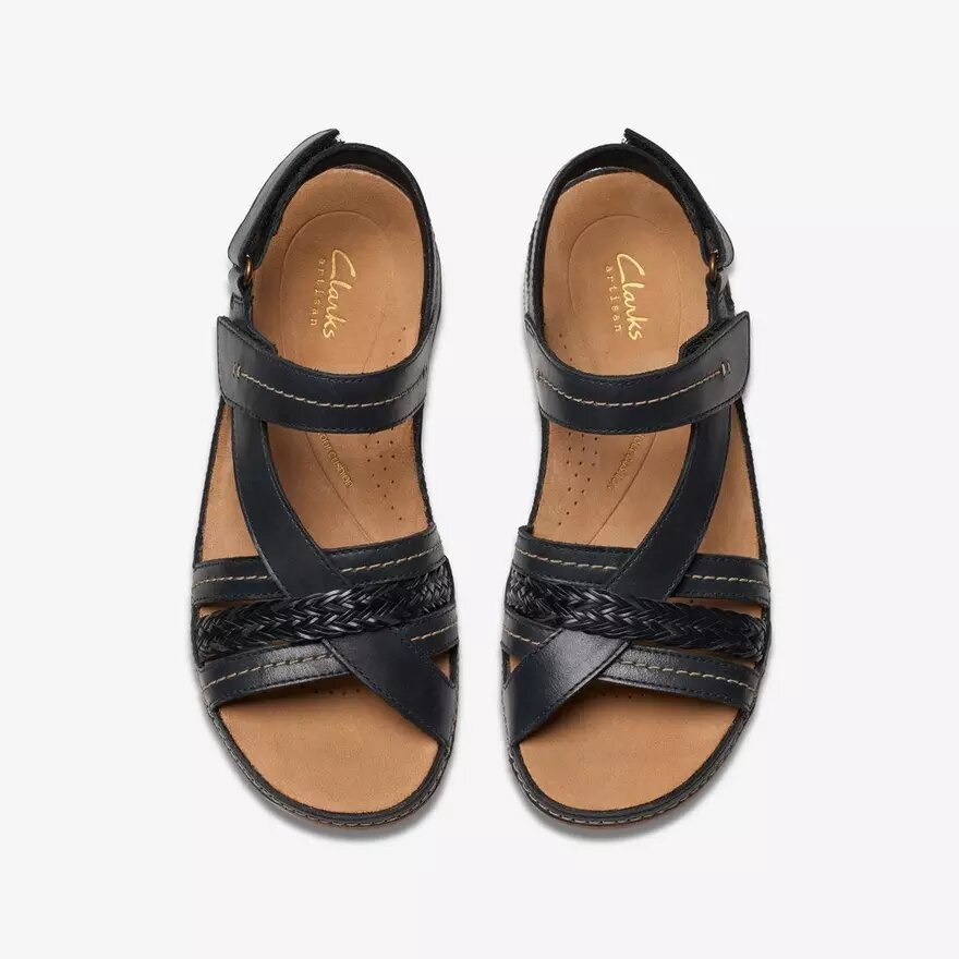 Cecily Strap zwarte combinatiesandalen met bandjes voor dames Cecily Strap zwarte combinatiesandalen met bandjes voor dames