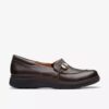 Certina Ease donkerbruine leren Slip-ons voor dames Certina Ease donkerbruine leren Slip-ons voor dames