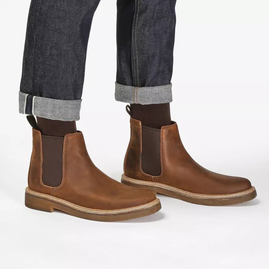 Clarkdale Easy Chelsea boots van bijenwasleer voor heren Clarkdale Easy Chelsea boots van bijenwasleer voor heren