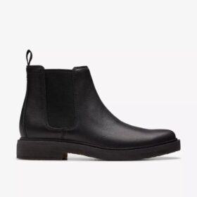 Clarkdale Easy zwarte leren Chelsea boots voor heren