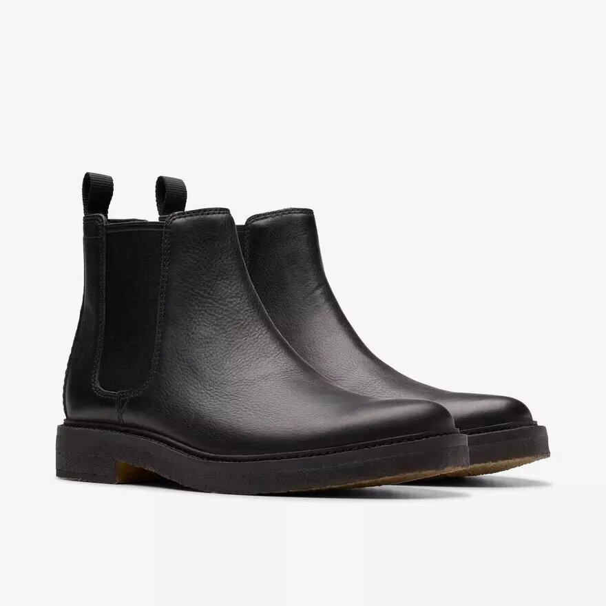 Clarkdale Easy zwarte leren Chelsea boots voor heren Clarkdale Easy zwarte leren Chelsea boots voor heren