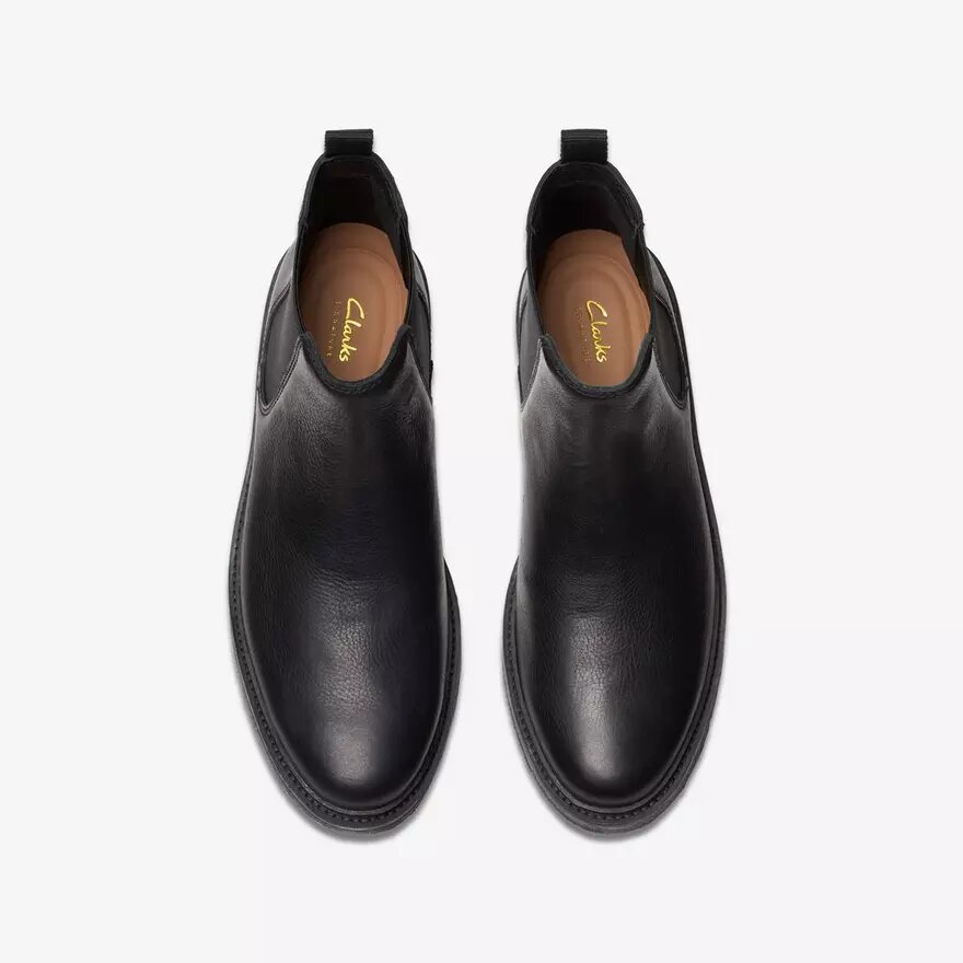 Clarkdale Easy zwarte leren Chelsea boots voor heren Clarkdale Easy zwarte leren Chelsea boots voor heren