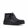 Clarks x Vandy The Pink Skeleton Wallabee V2 leer met laklaag “Zwart” 26163169