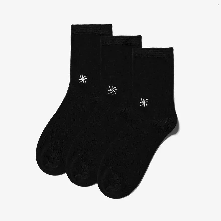 Cloud Steppers 3-pack Crew. Zwarte sokken Cloud Steppers 3-pack Crew. Zwarte sokken