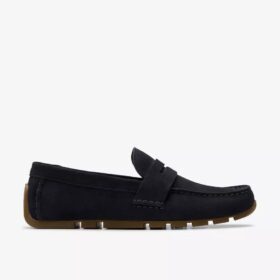 Corsley Bar herenloafers van marineblauw suède