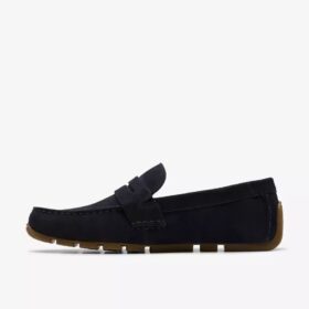Corsley Bar herenloafers van marineblauw suède
