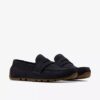 Corsley Bar herenloafers van marineblauw suède Corsley Bar herenloafers van marineblauw suède