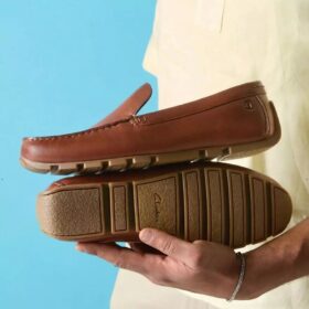 Corsley Plain lichtbruine leren Loafers voor heren