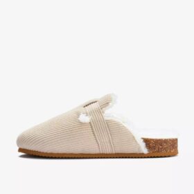 Cory Buckle kaki pantoffels voor dames