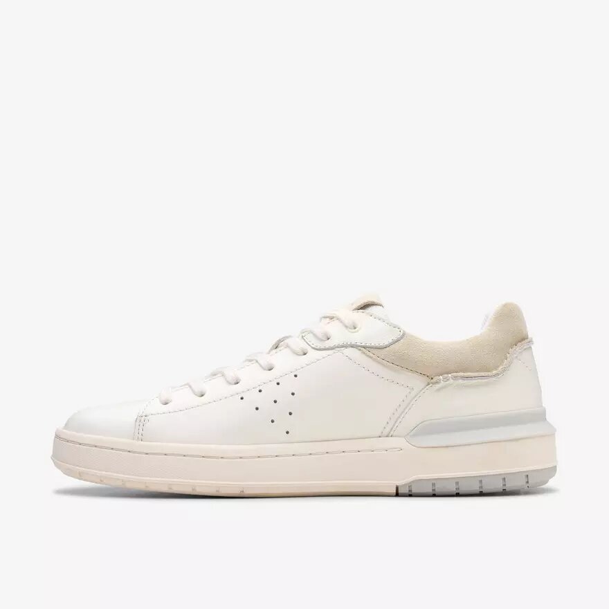 Courtlite2 Run witte leren herensneakers Courtlite2 Run witte leren herensneakers