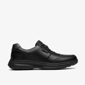 Craftwell Lace herensneaker van zwart leer | clarks