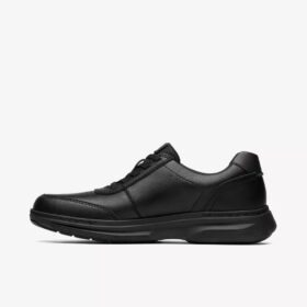 Craftwell Lace herensneaker van zwart leer | clarks