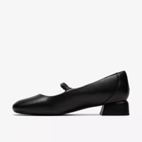 Daiss30 Bar zwarte leren damesschoenen