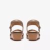 Dames Kacha Twist Taupe combinatielederen Wedges van ons