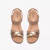 Dames Kacha Twist Taupe combinatielederen Wedges van ons