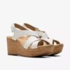 Dames Rose-model witte leren Wedges Dames Rose-model witte leren Wedges