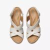 Dames Rose-model witte leren Wedges Dames Rose-model witte leren Wedges