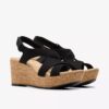 Dames Rose Style zwarte nubuck Wedges Dames Rose Style zwarte nubuck Wedges