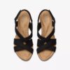 Dames Rose Style zwarte nubuck Wedges Dames Rose Style zwarte nubuck Wedges