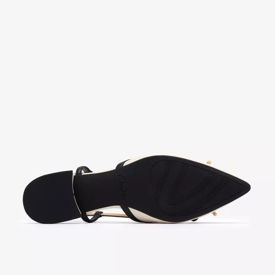 Dames Sensa15 Bow crèmekleurige leren Slingbacks Dames Sensa15 Bow crèmekleurige leren Slingbacks