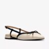 Dames Sensa15 Bow crèmekleurige leren Slingbacks Dames Sensa15 Bow crèmekleurige leren Slingbacks