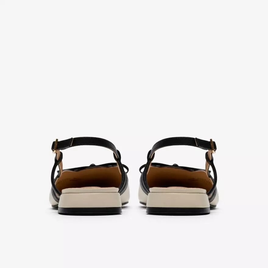 Dames Sensa15 Bow crèmekleurige leren Slingbacks Dames Sensa15 Bow crèmekleurige leren Slingbacks